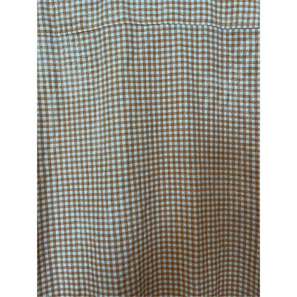 Tommy Bahama Orange Checkered Silk Button up Shirt - Picture 7 of 7